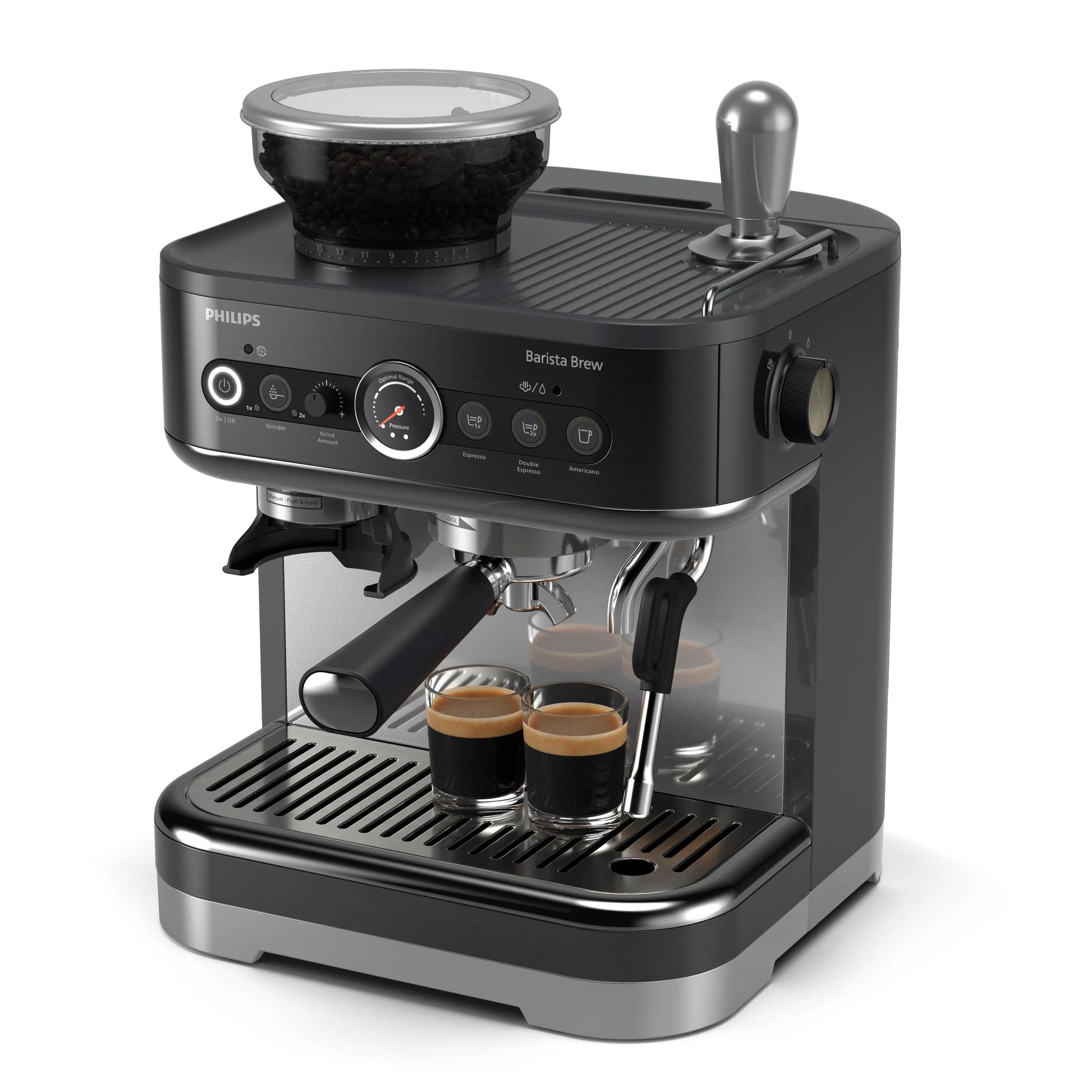 Philips Barista Brew PSA3218/10 Kaffeevollautomat – 2,3 l, 250 g Bohnenbehälter, 15 bar, Milchtank 0,45 l