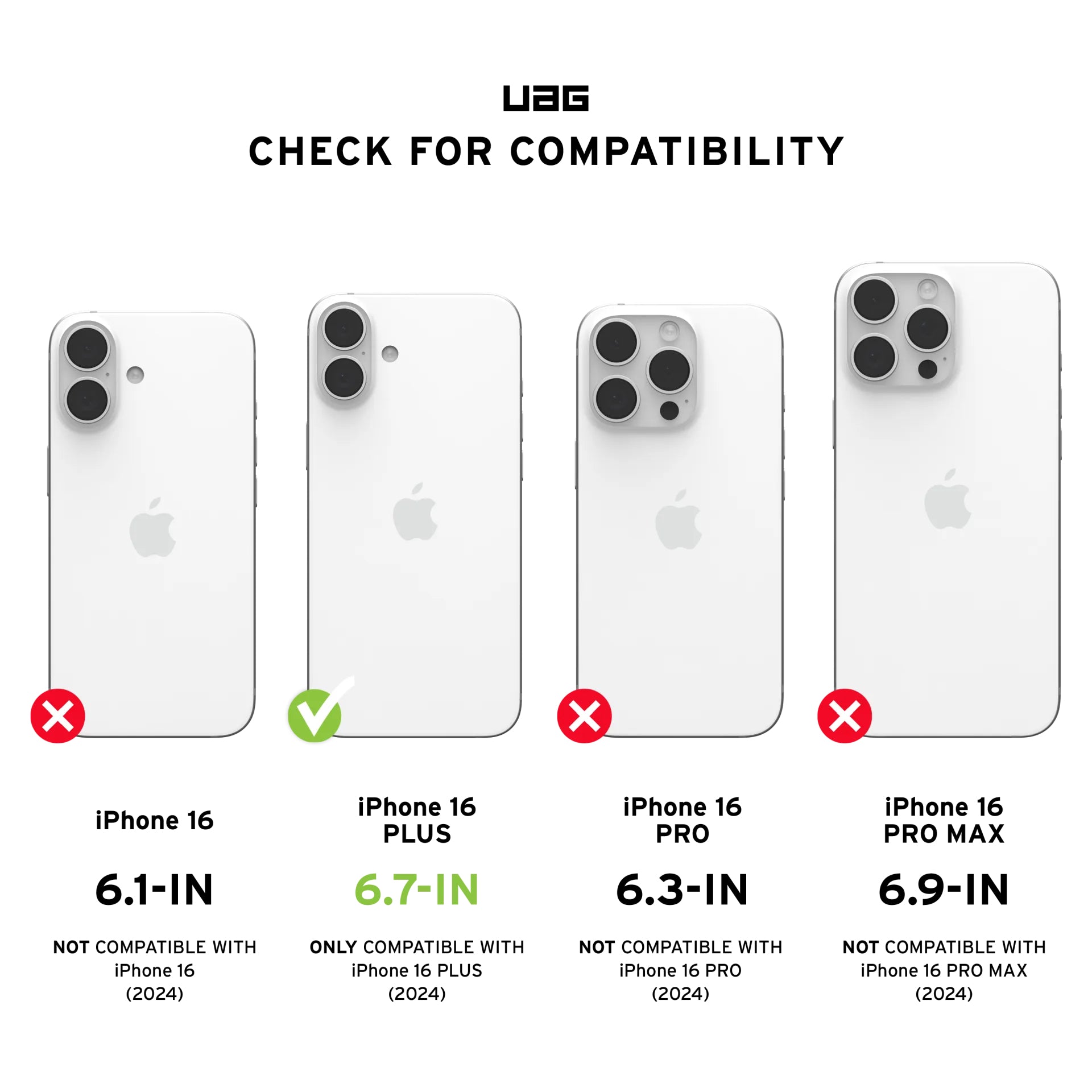 Urban Armor Gear Backcover Monarch Pro – für Apple iPhone 16 Plus – schwarz – Kevlar – MagSafe-kompatibel