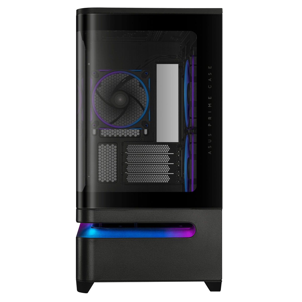 ASUS AP202 PRIME TG – PC-Gehäuse – Mid-Tower, für Micro-ATX, Mini-ITX, 6 Lüfterplätze, Schwarz, Hartglas