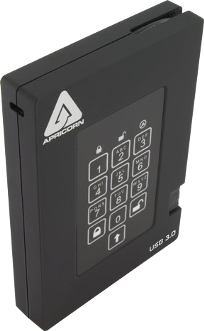 Apricorn Aegis Vorhängeschloss Fortress – 4 TB, 2,5" SATA SSD, USB 3.2 Gen 1 (USB-A)