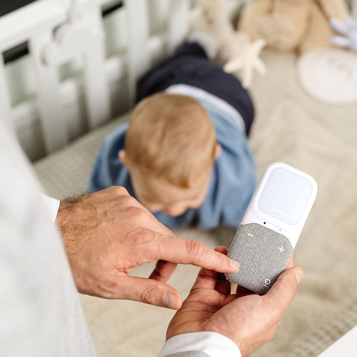 Alecto DBX140 Babyphone DECT – Temperatur und Luftfeuchtigkeit – 2-Wege-Audio – 300 m Reichweite – 16 h Akku