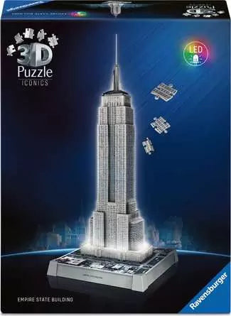 Ravensburger Iconics 3D Puzzle Empire State Building Light – 216 Teile – 20,9 × 48,5 × 20,9 cm – ab 10 J.