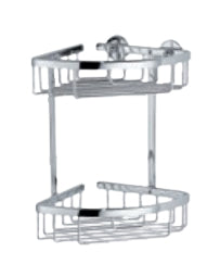 TESA Seifenhalter (Wand) – Aluminium, Wandmontiert, Klebestreifen, 16,3×17×26 cm, Chrom