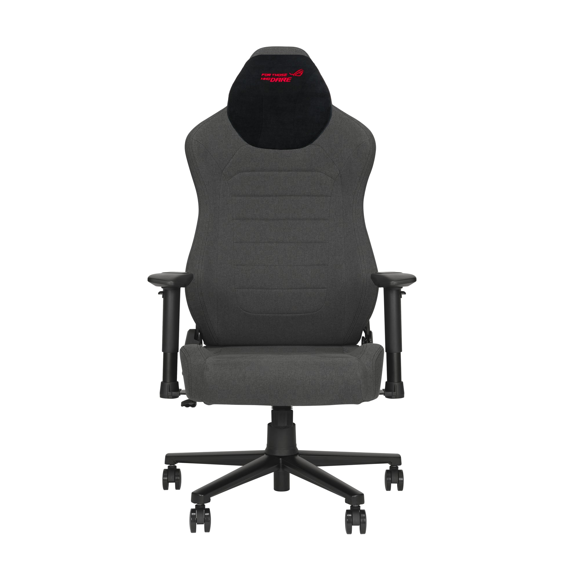 ASUS SL201C ROG Aethon Gaming-Stuhl – Stoff – Grau, 2D-Armlehnen, mit Kopfstütze, Lendenkissen, bis 136 kg