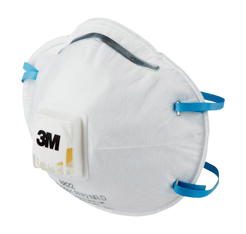 3M Atemschutzmaske FFP2 8822 – mit Ventil – Einheitsgrösse – Blau, Weiss – 10 Stk. – EN 149