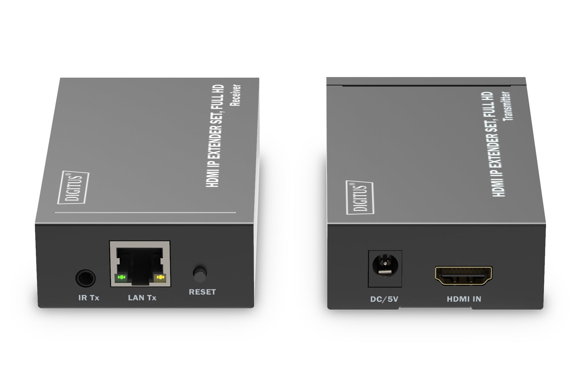 Digitus HDMI IP Extender – AV-Sender & -Empfänger – 1920×1080, 120 m, HDMI/RJ‑45 – Schwarz