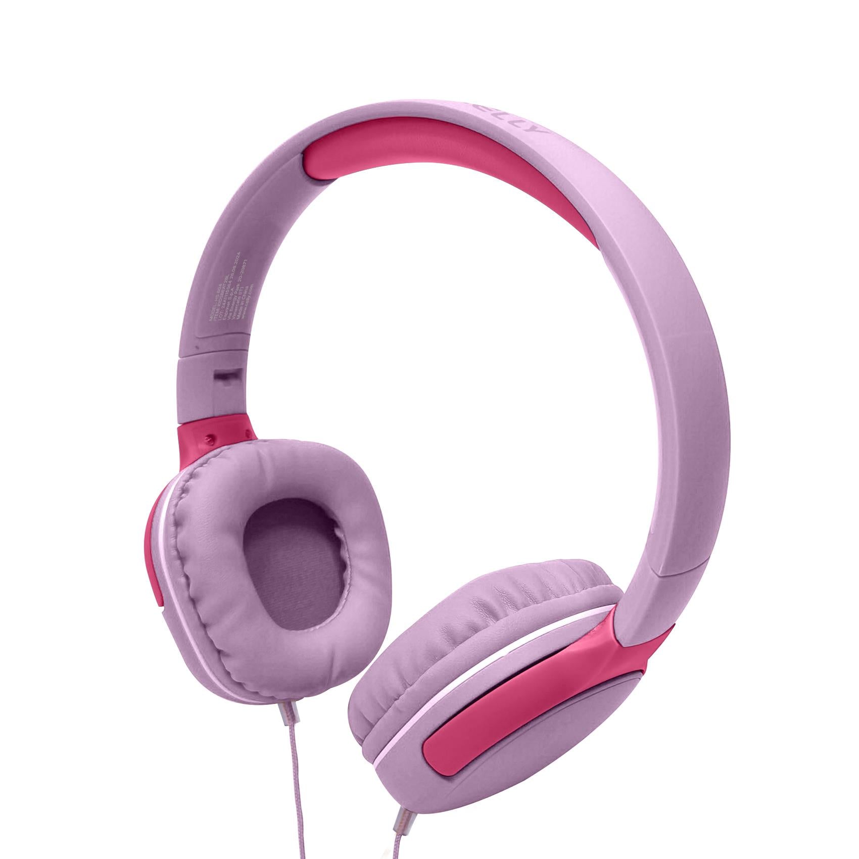 Celly KIDSBEAT2 Kinderkopfhörer – Over-Ear, Stereo, Kabelgebunden, 3,5 mm Klinke, Rosa