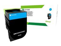 Lexmark Toner 802HCE – Cyan, 3000 Seiten – für Lexmark CX410de