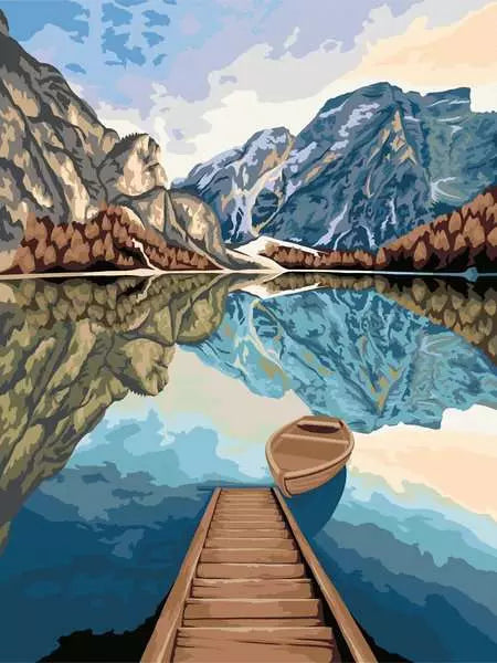 Ravensburger CreArt – Malen-nach-Zahlen-Set – Lake Views – ab 12 Jahren