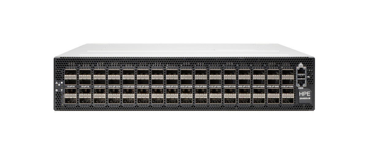 HPE SN4600cM – Switch – 64× QSFP28 (100GbE), NVIDIA Cumulus