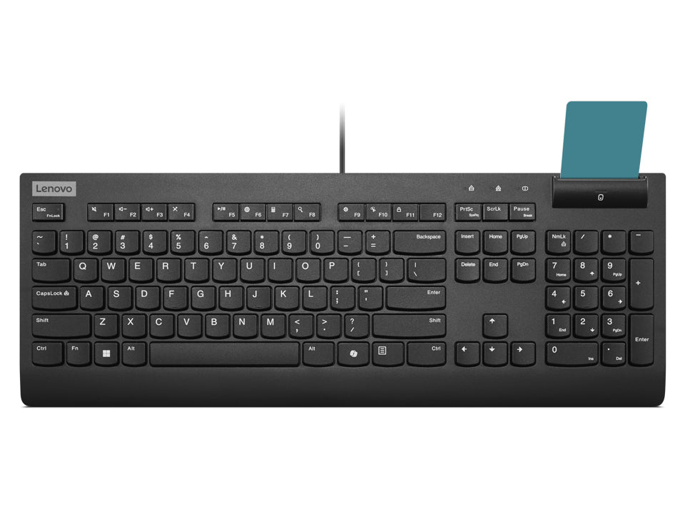 Lenovo Smartcard Wired II – Tastatur – kabelgebunden, USB – mit Smartcard-Leser – QWERTZ (DE) – schwarz