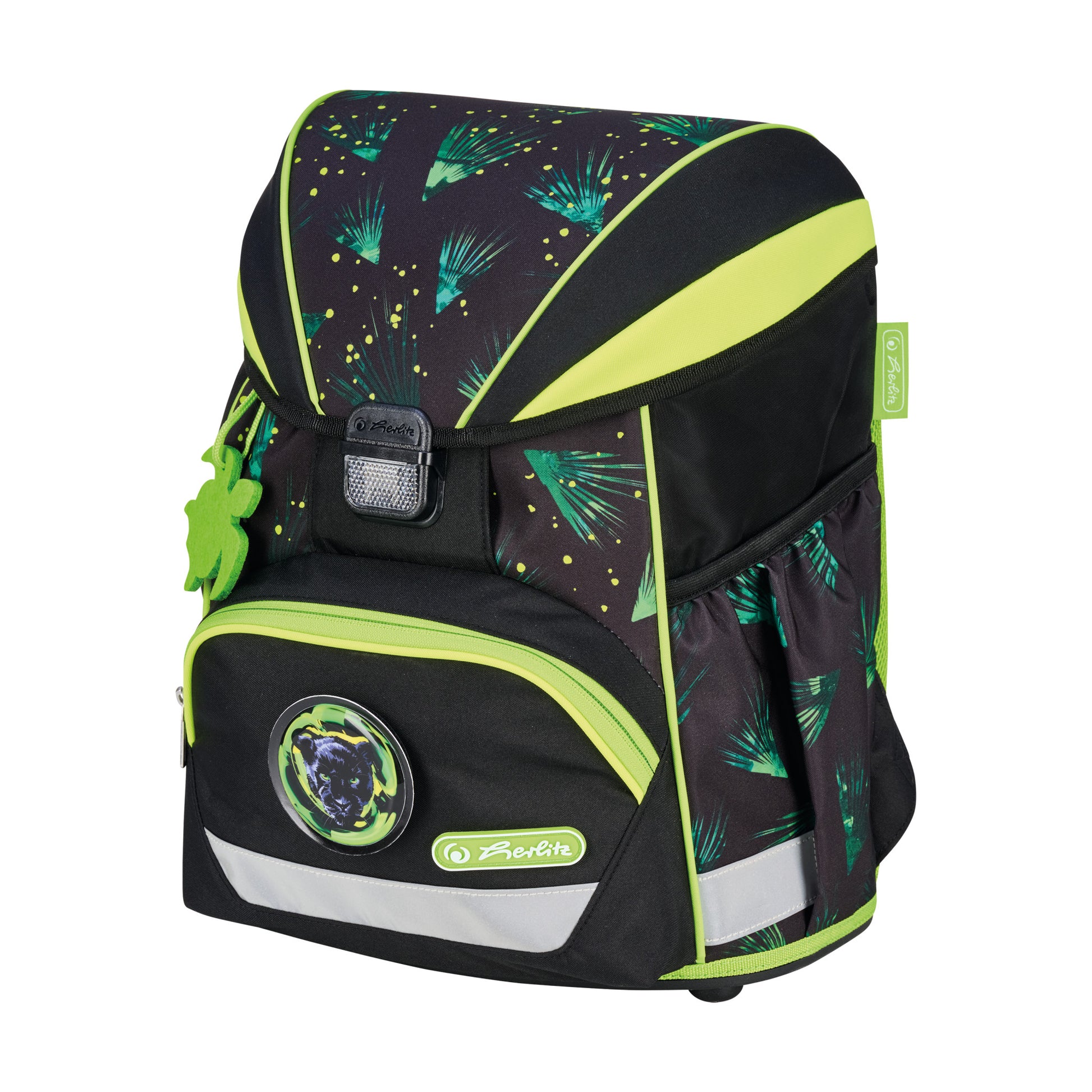 Herlitz UltraLight XL Plus – Schulrucksack-Set, Jungle Explorer, 22 l, 32×39×25 cm, mit Pompon
