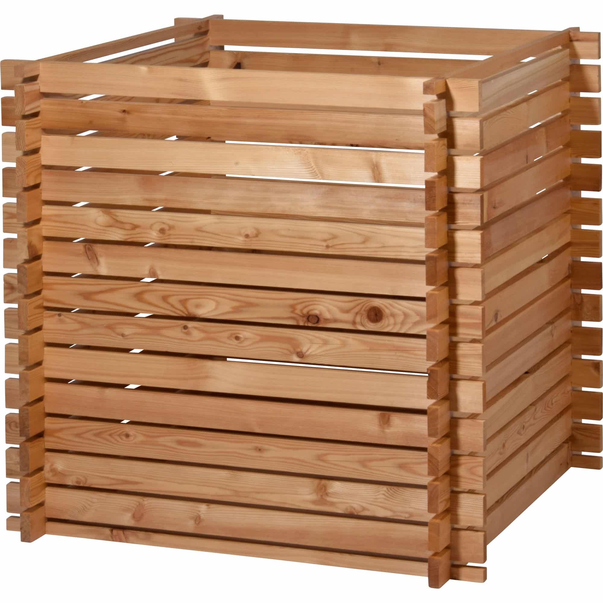 Dobar Abfalleinsatz Komposter Lärchi – 420 l, Holz, B 790 × T 790 × H 790 mm