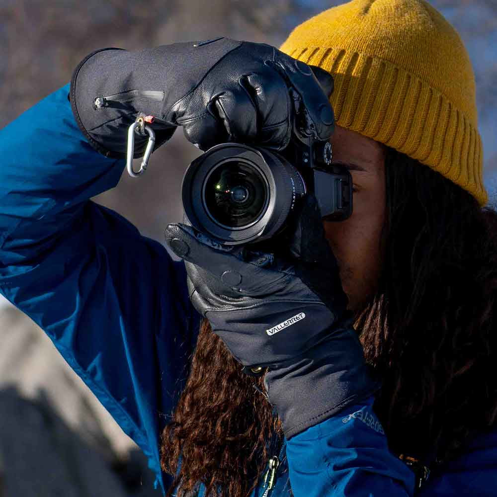 Vallerret Photography Gloves Vallerret Tinden Handschuhe – Grösse XXL, Echtes Leder, magnetische Fingerspitzen – Schwarz