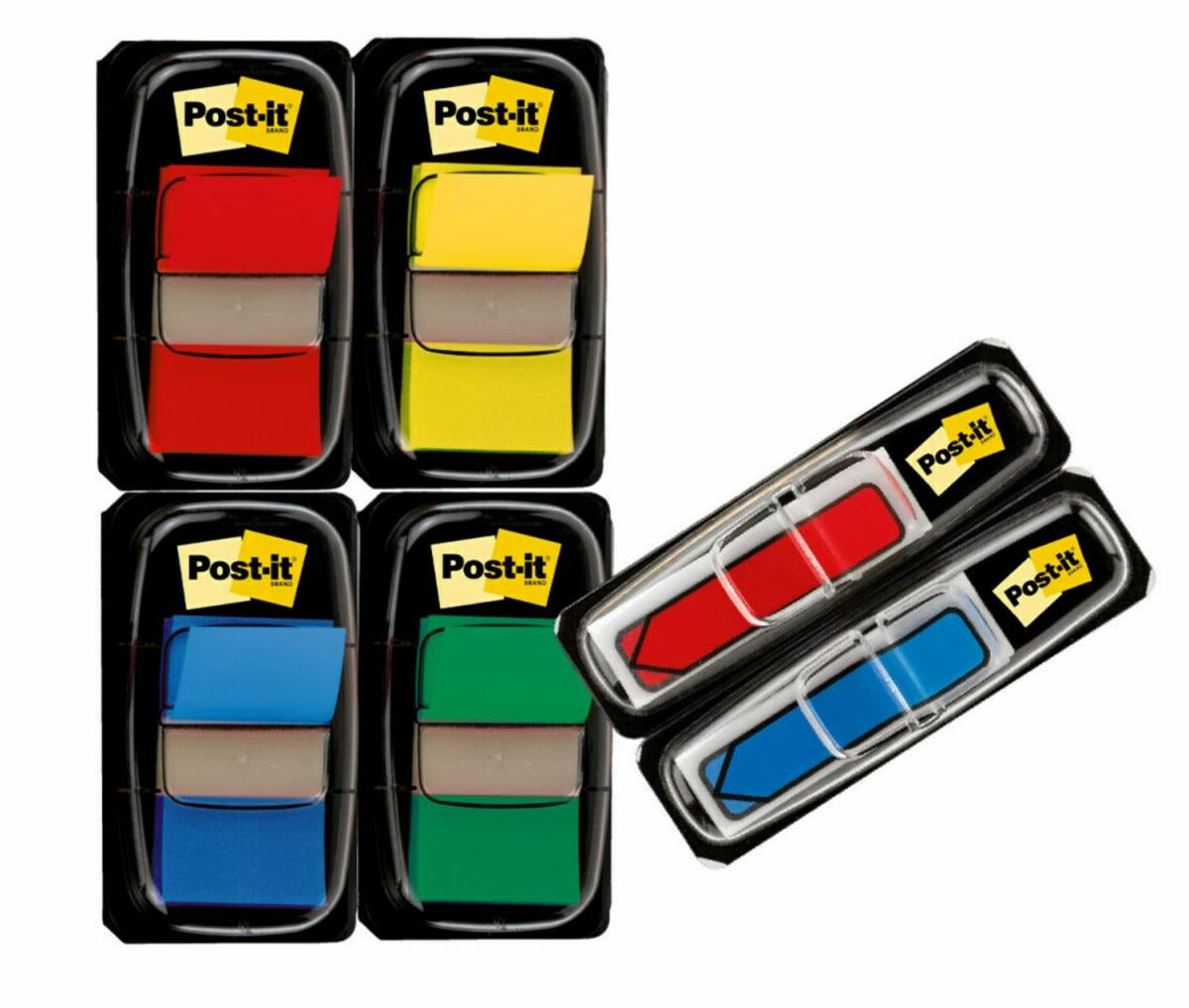 Post-it – 680-P6 – Haftmarker Index, 4 Farben, 25,4 × 43,2 mm, 6er Spender