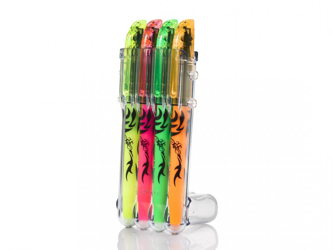 Pilot FriXion Light Textmarker Set 4 Farben – Keilspitze, 3,3 mm, radierbar