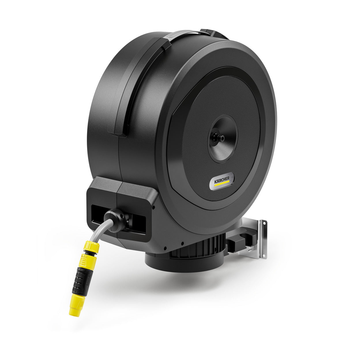 Kärcher Schlauchbox HBX 5.25 Automatic – 25 m, Wandmontage, Metall, schwarz