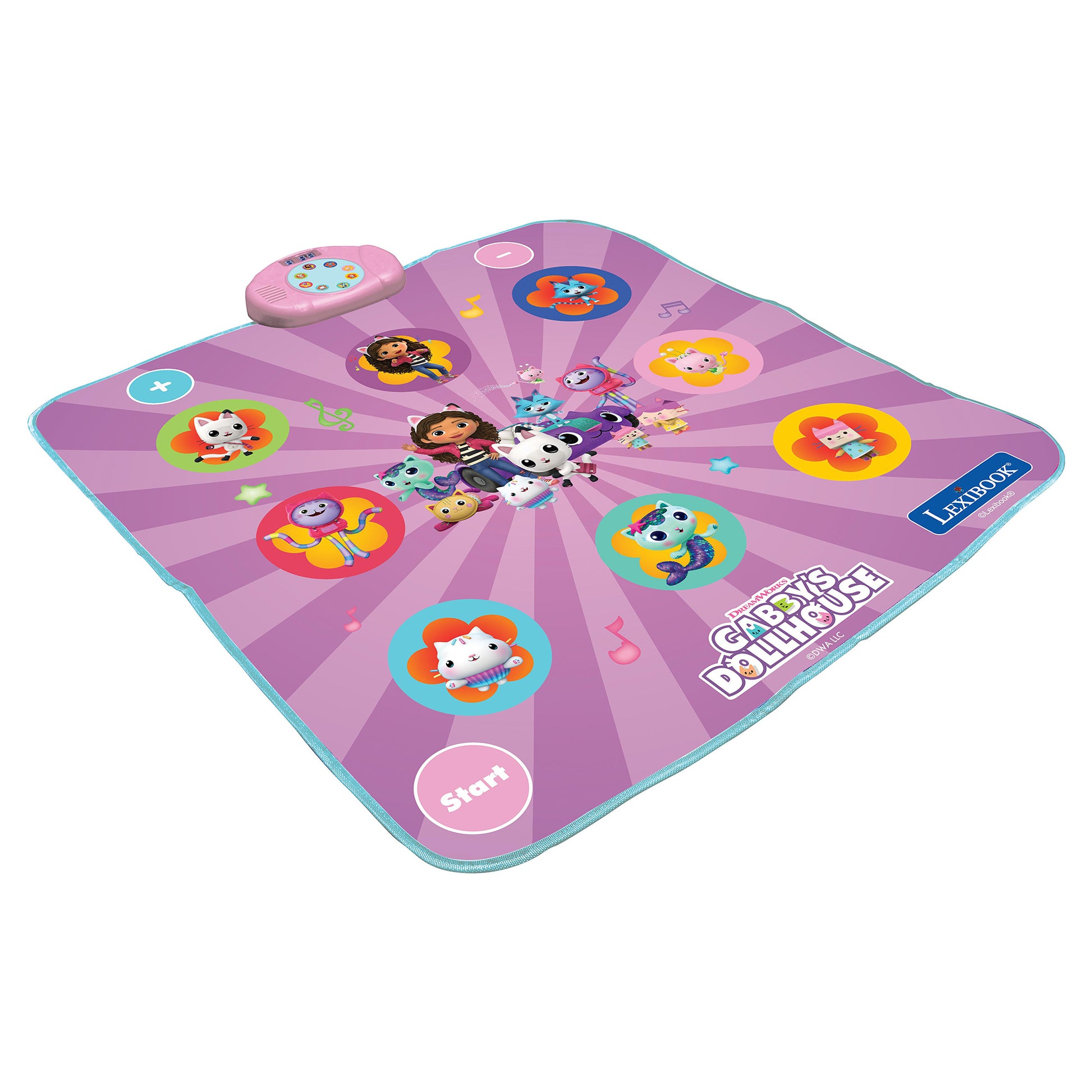 Lexibook Gabby Tanzteppich – 6 Spielmodi – 86,0 × 89,0 cm – 3 × AA (nicht inkl.) – ab 3 J. – mehrfarbig