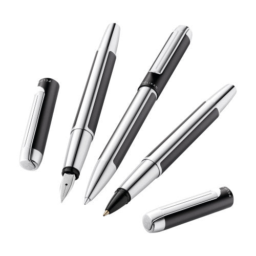 Pelikan PURA – Tintenroller, Schwarz, Präsentetui