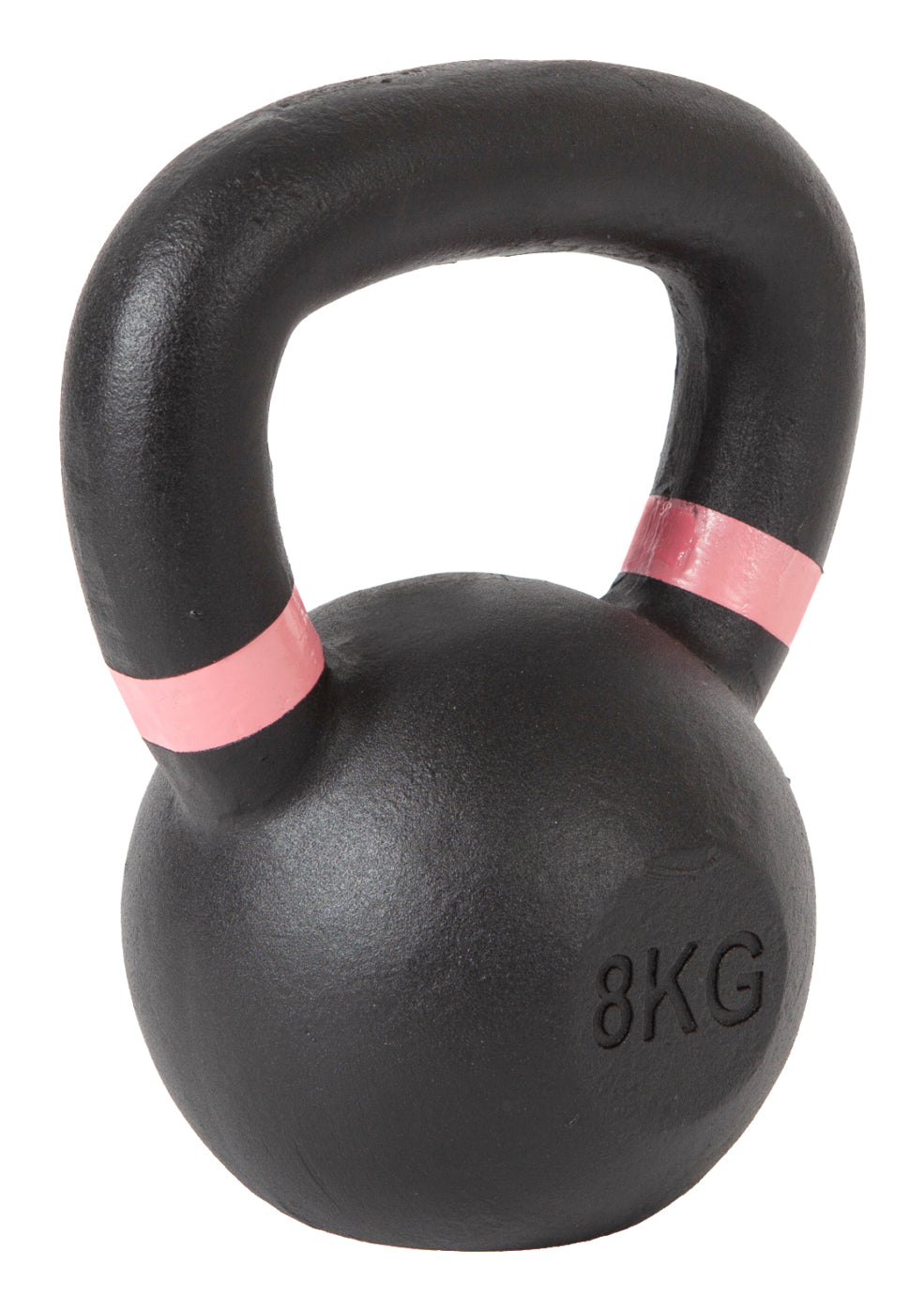 Fitcom Kettlebell, 8 kg – Schwarz, Gusseisen