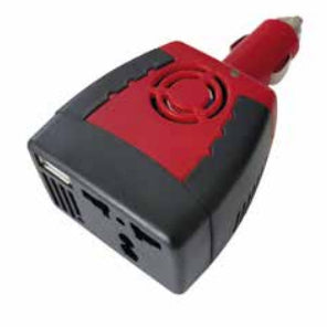 Koenig B00147 Auto-Ladegerät 12 V → 220 V – USB-A×1 – 12V KFZ-Stecker – für HeatsBox