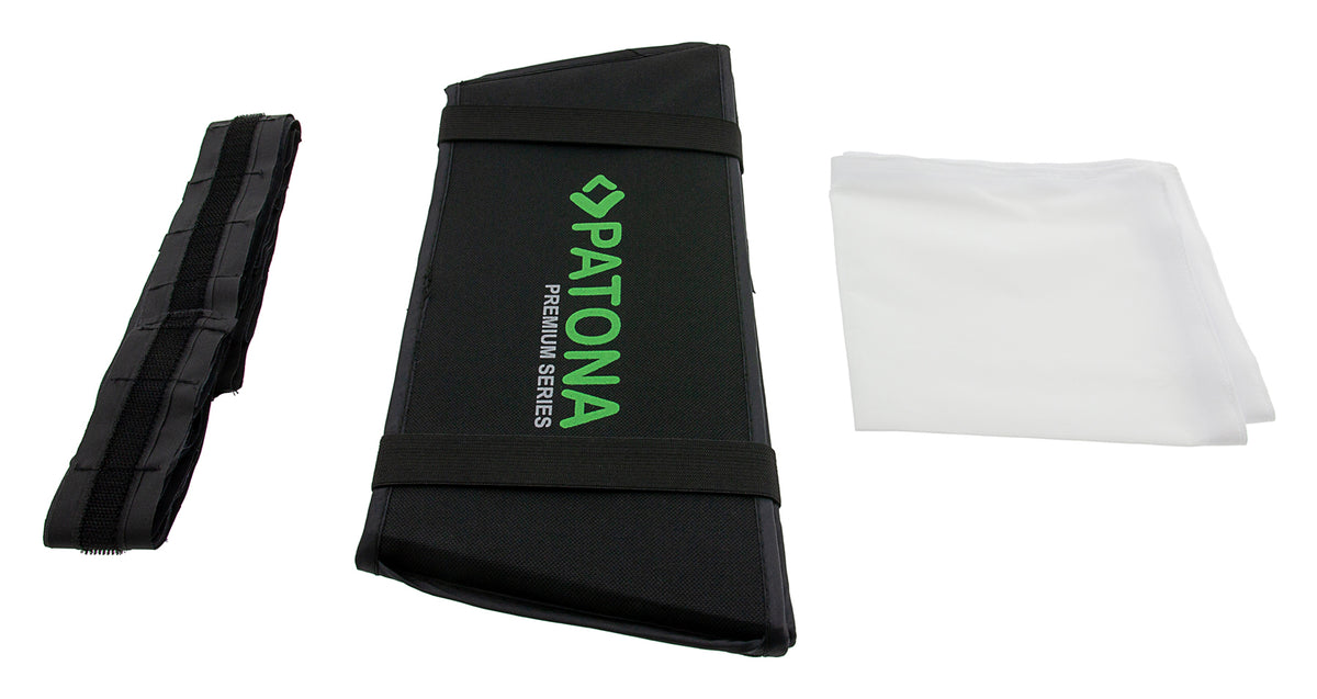 PATONA 4273 Softbox mit Gitternetz – 275 × 275 × 140 mm – für PATONA LED 60W RGB