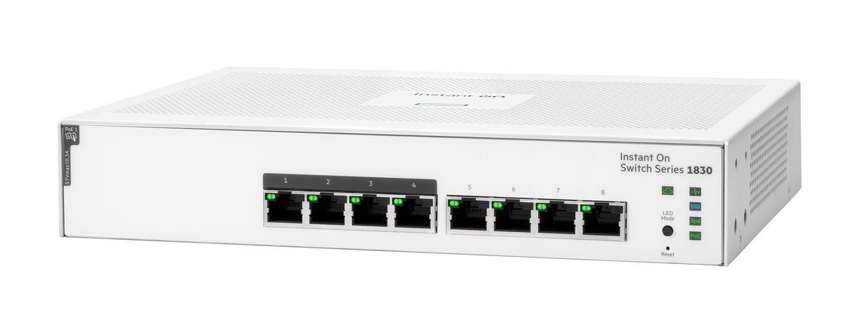 HPE Aruba 1830 8G JL811A – Managed Switch – 8×GbE, L2, PoE 65 W, 1U