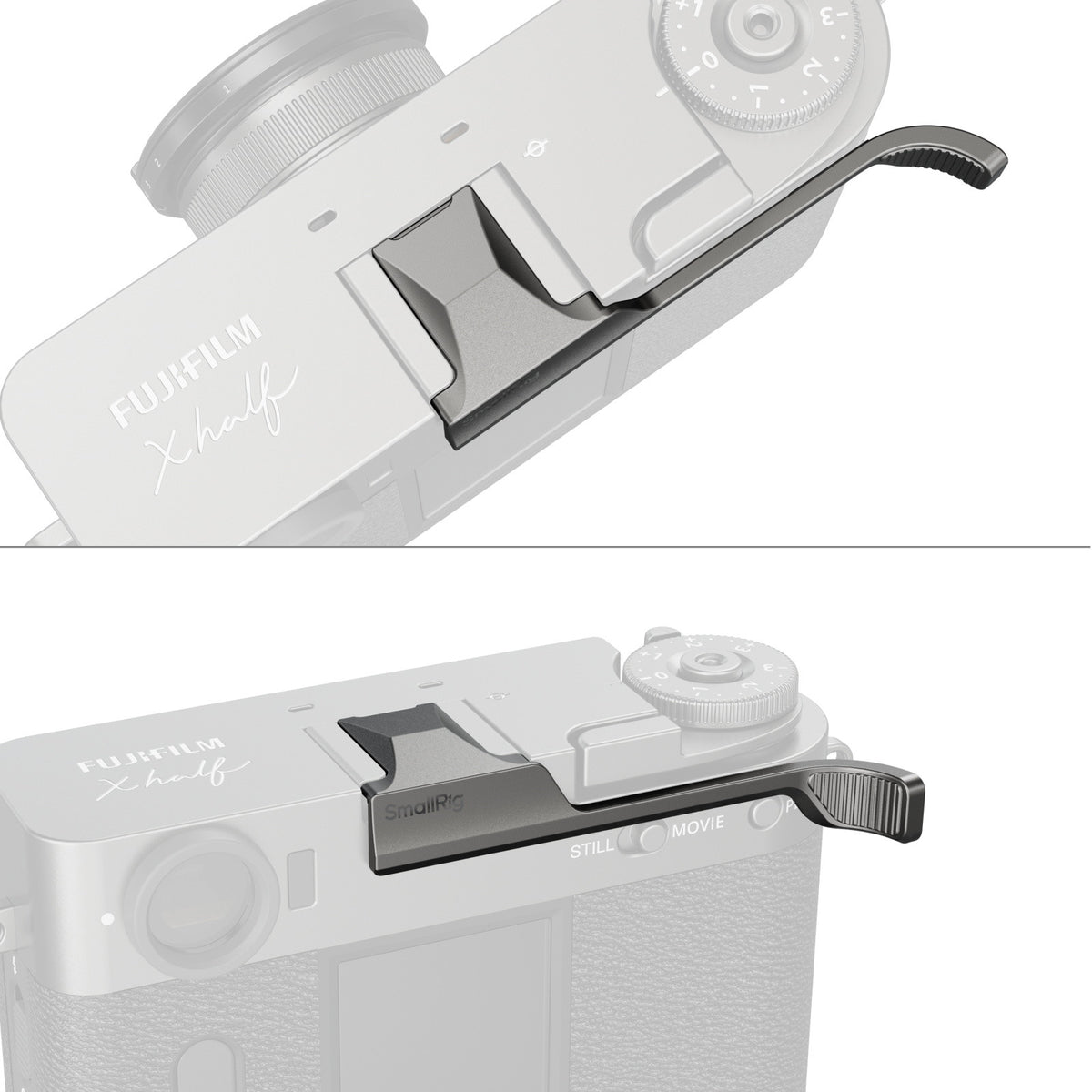 SmallRig 5333 Daumengriff – für Fujifilm X half – Grau, Aluminium/Silikon