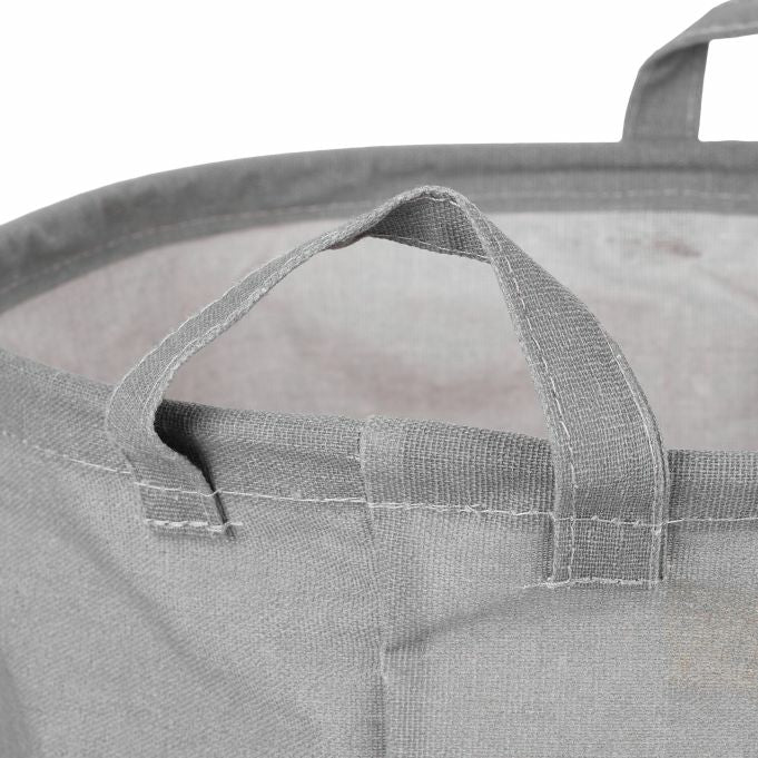 Relaxdays Aufbewahrungskorb – Baumwolle – Schwarz/Grau/Pink/Weiss – Ø 350 × 560 mm