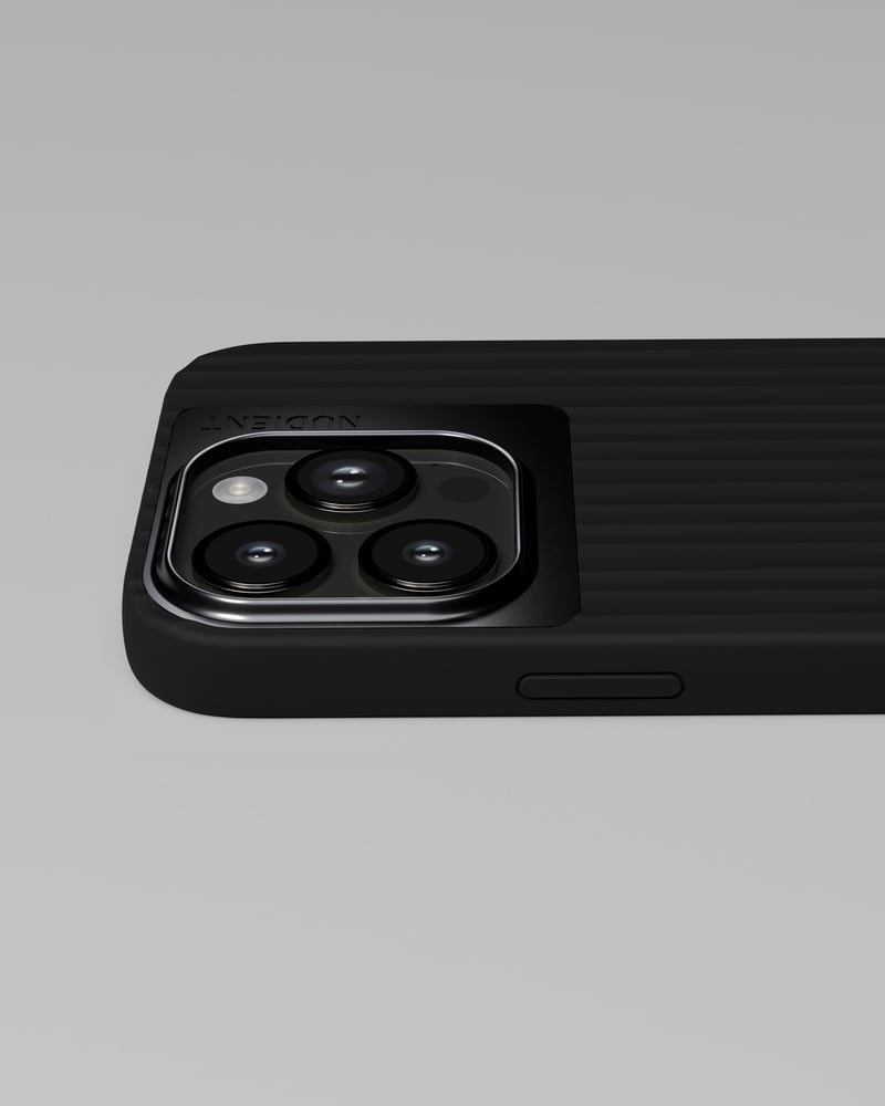 NUDIENT Bold – Backcover – für Apple iPhone 14 Pro, Recycelbarer Kunststoff, Anthrazit Schwarz