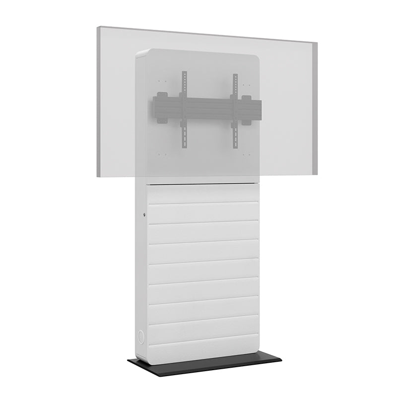 Hagor Digital-Signage-Stand für 55–65" Displays, VESA 600×400 – abschliessbar – schwarz/weiss – CON-Line FS