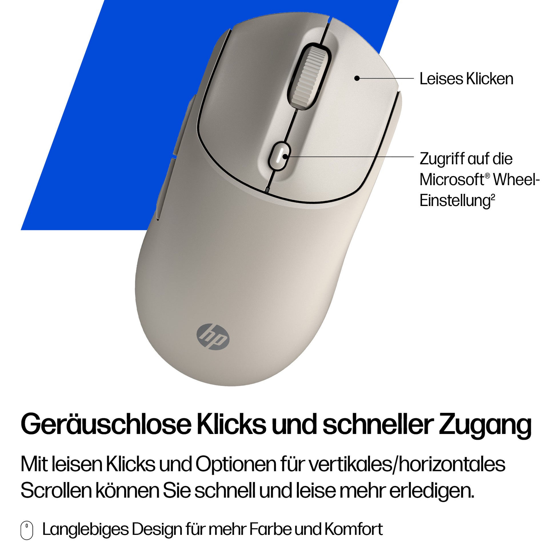 HP 400 Quiet – Maus – Kabellos (Bluetooth/2,4 GHz), 6000 DPI, Beidhändig, Pink
