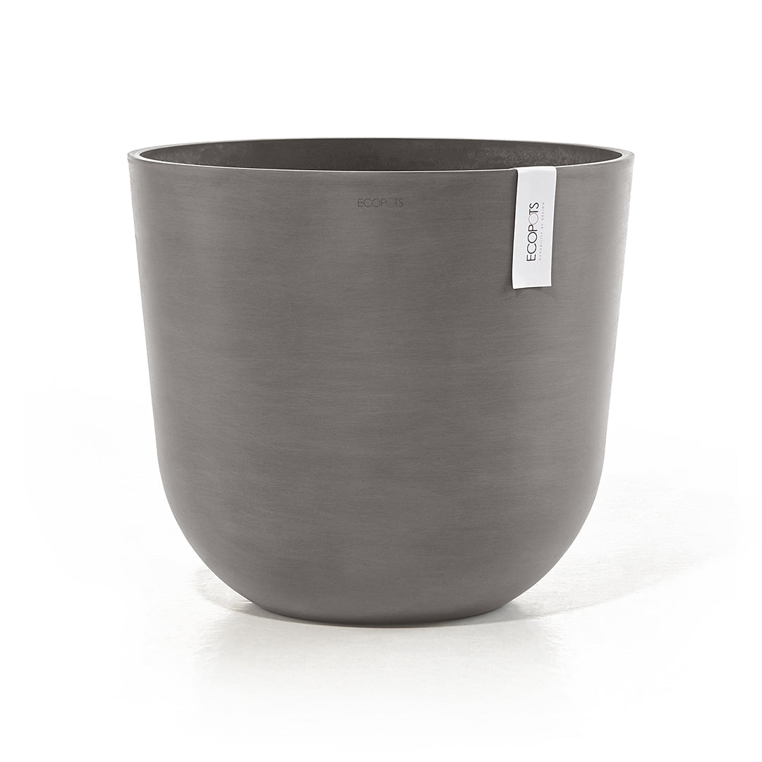 Ecopots Oslo Pflanzentopf – Ø 45 × 39,2 cm – Kunststoff, Taupe