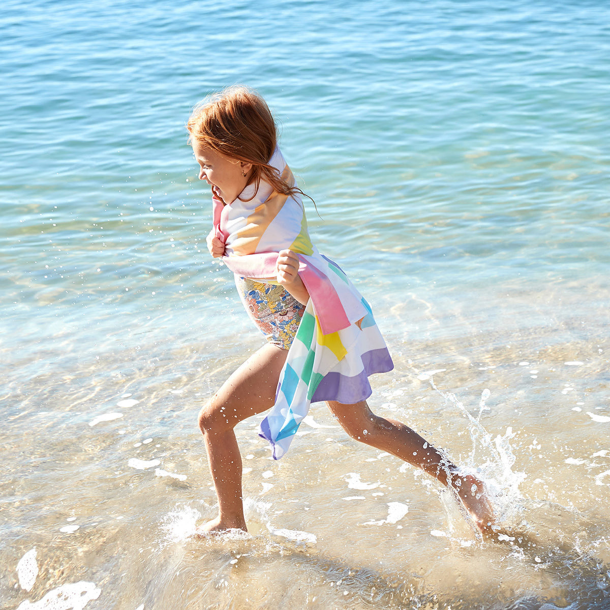 Dock & Bay Strandtuch Unicorn Waves – 70 × 130 cm, Mehrfarbig, Polyester