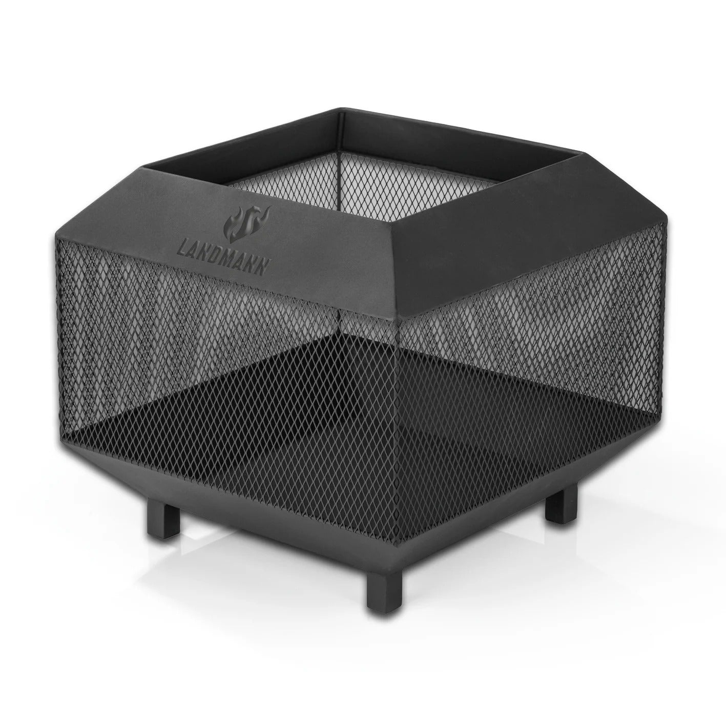 LANDMANN Feuerkorb – Ø 44 × 40 cm – Stahl, schwarz
