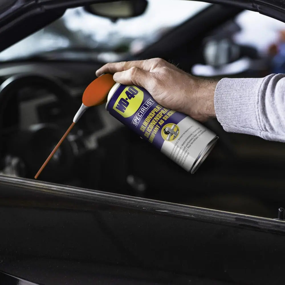 WD-40 Silikonspray – transparent, wasserfest, für Silikon, 400 ml, −35 bis +200 °C