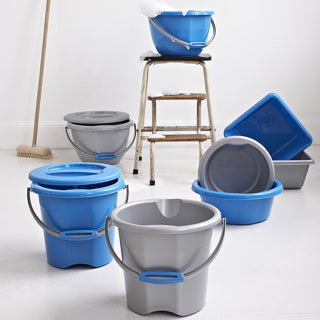 Sigma home Putzeimer Water-Line – 14 l – Kunststoff – Blau – 41,5 × 41,5 × 23,5 cm