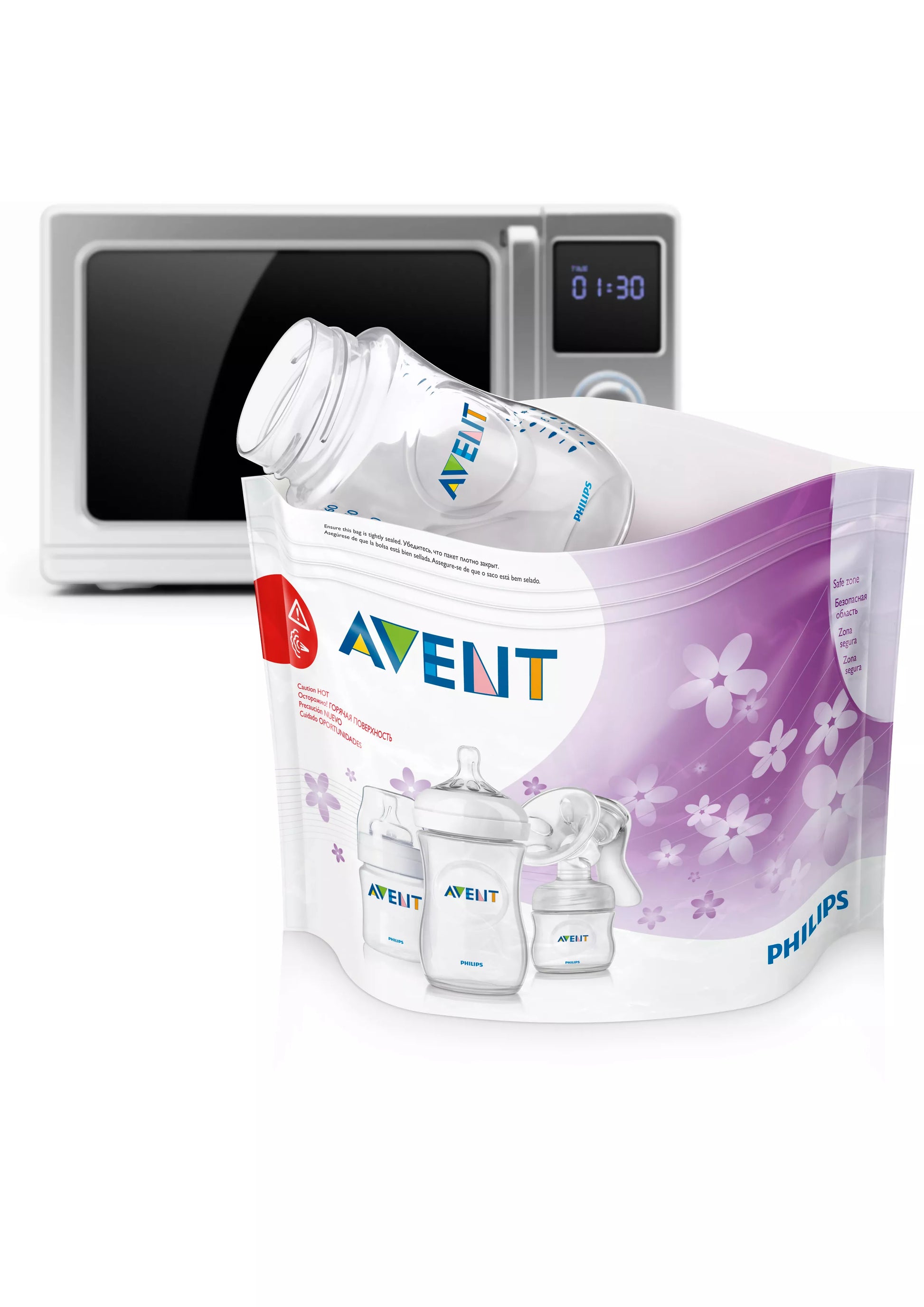 Philips AVENT Sterilisationsbeutel für Mikrowelle, 27,8 × 21,0 cm, PET