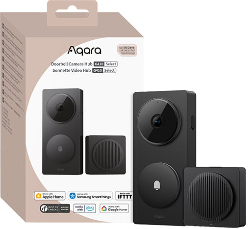Aqara Smart Video-Türklingel G410 Video-Türklingel – 3 MP, 175°, IR, WLAN, Akku, Netz, Schwarz