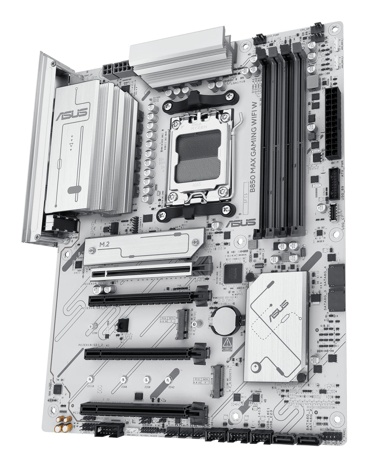 ASUS B850 MAX GAMING WIFI W – Mainboard – Sockel AM5, AMD B850, ATX, DDR5