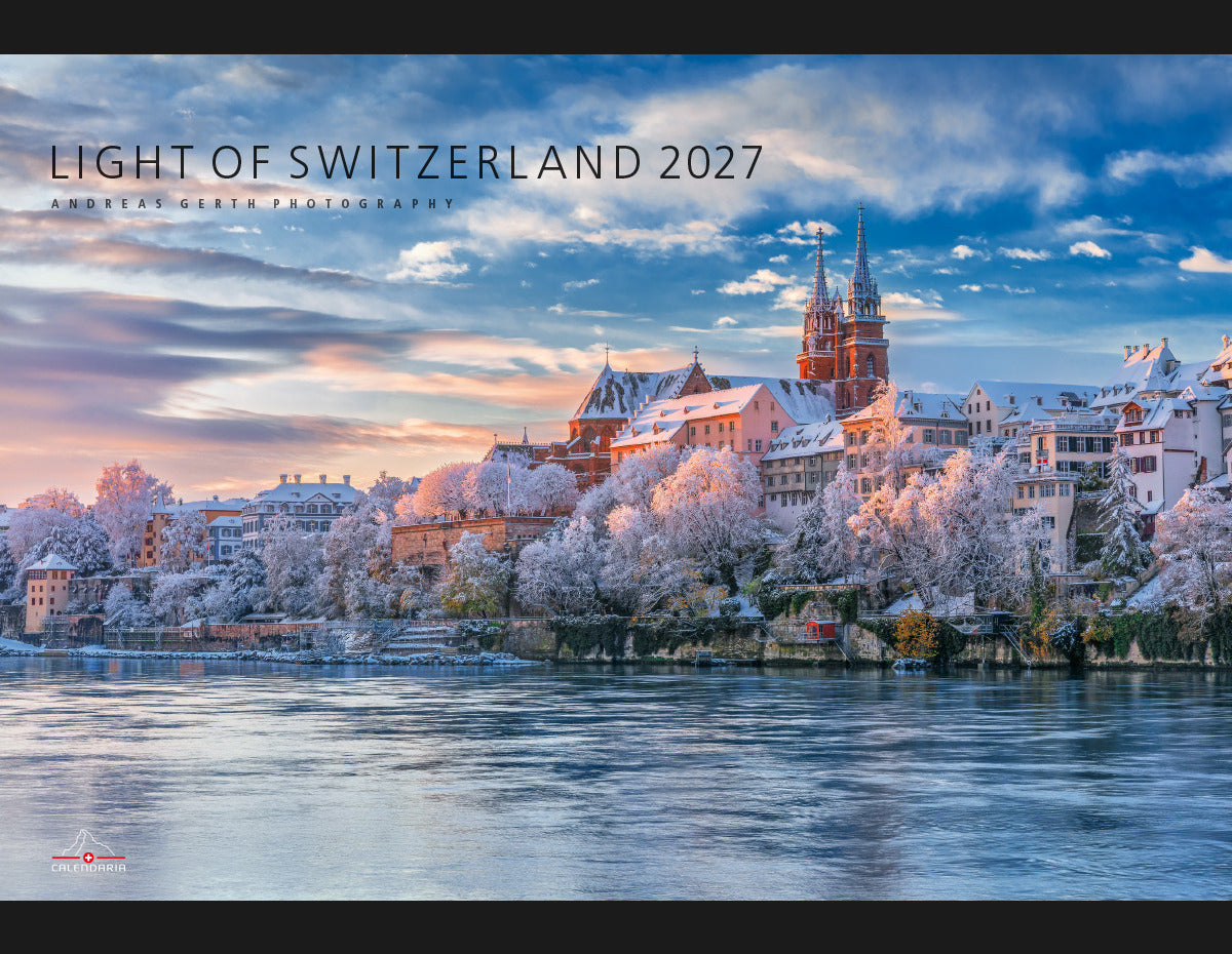 Calendaria Light of Switzerland – Bildkalender 2027 – 48 × 33 cm