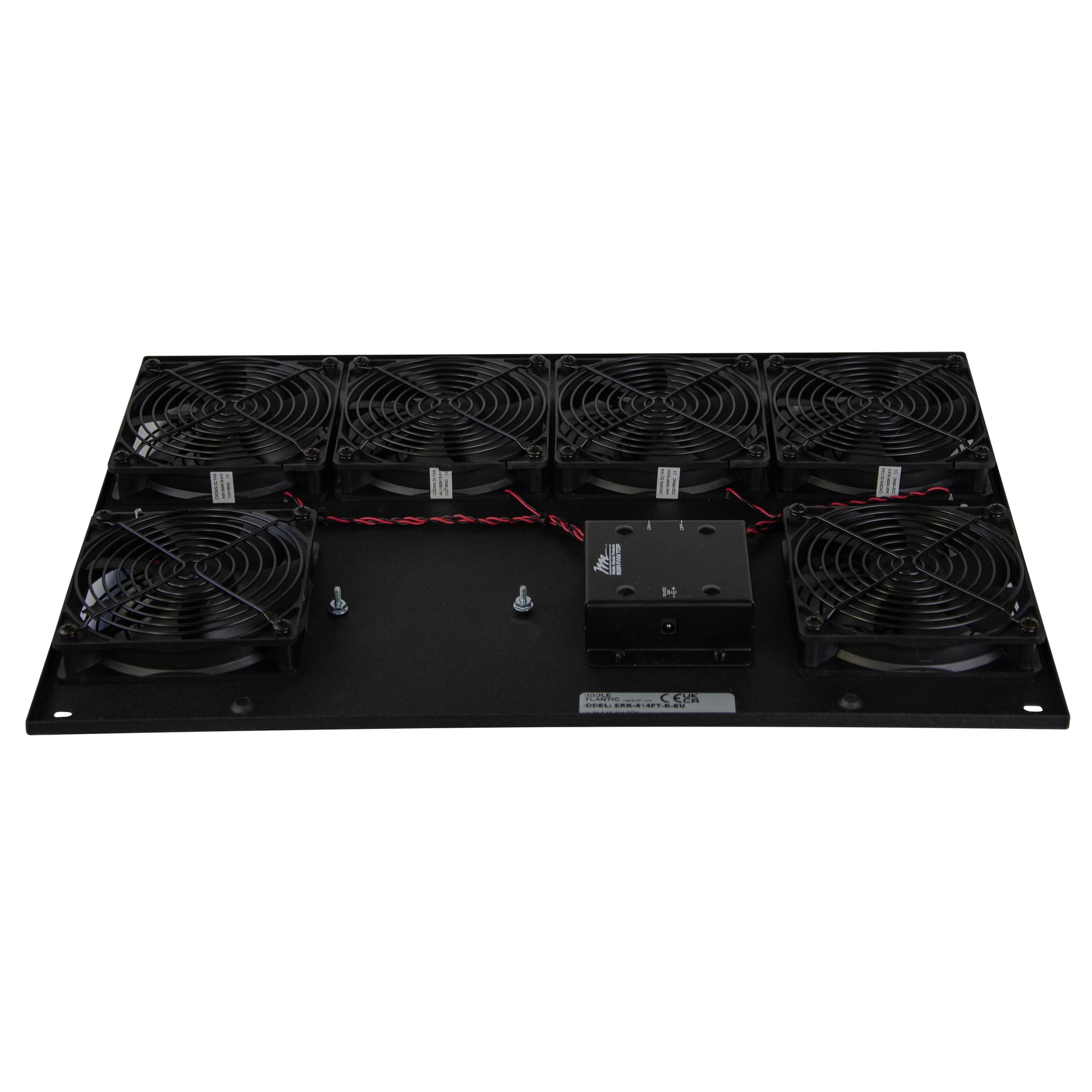 Middle Atlantic ERK-414FT-K-EU – Obere Platte mit 6× 10,2 cm Lüftern, 220–240 V, Schwarz