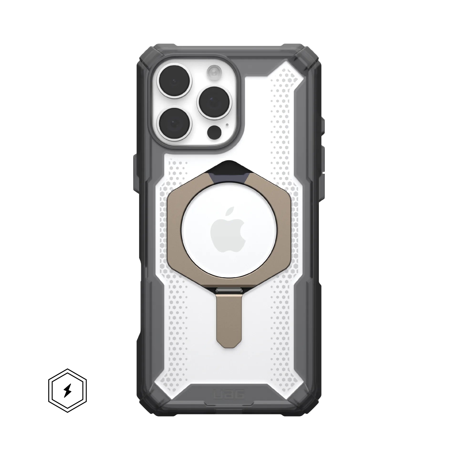 Urban Armor Gear UAG – Backcover – für Apple iPhone 16 Pro Max – Grau/Titanium – MagSafe-kompatibel, absturzsicher bis 6 m