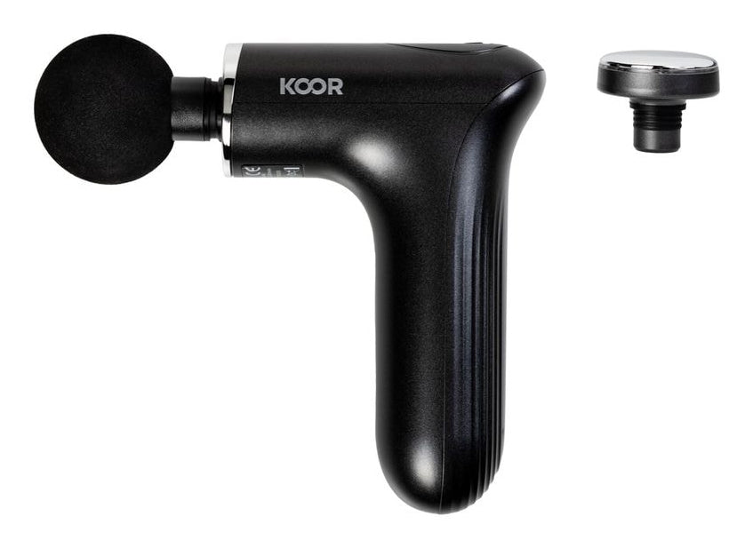 KOOR Massagepistole Thermal Mini – Perkussionsmassage, mit Wärmefunktion – 3 Stufen, Akku (USB) – Schwarz