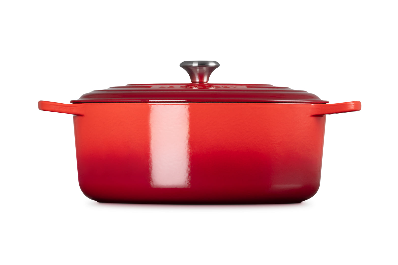 Le Creuset Kochtopf Signature – 8,9 l, Gusseisen, Emaille, für Induktion, Gas, Glaskeramik u. a., Rot