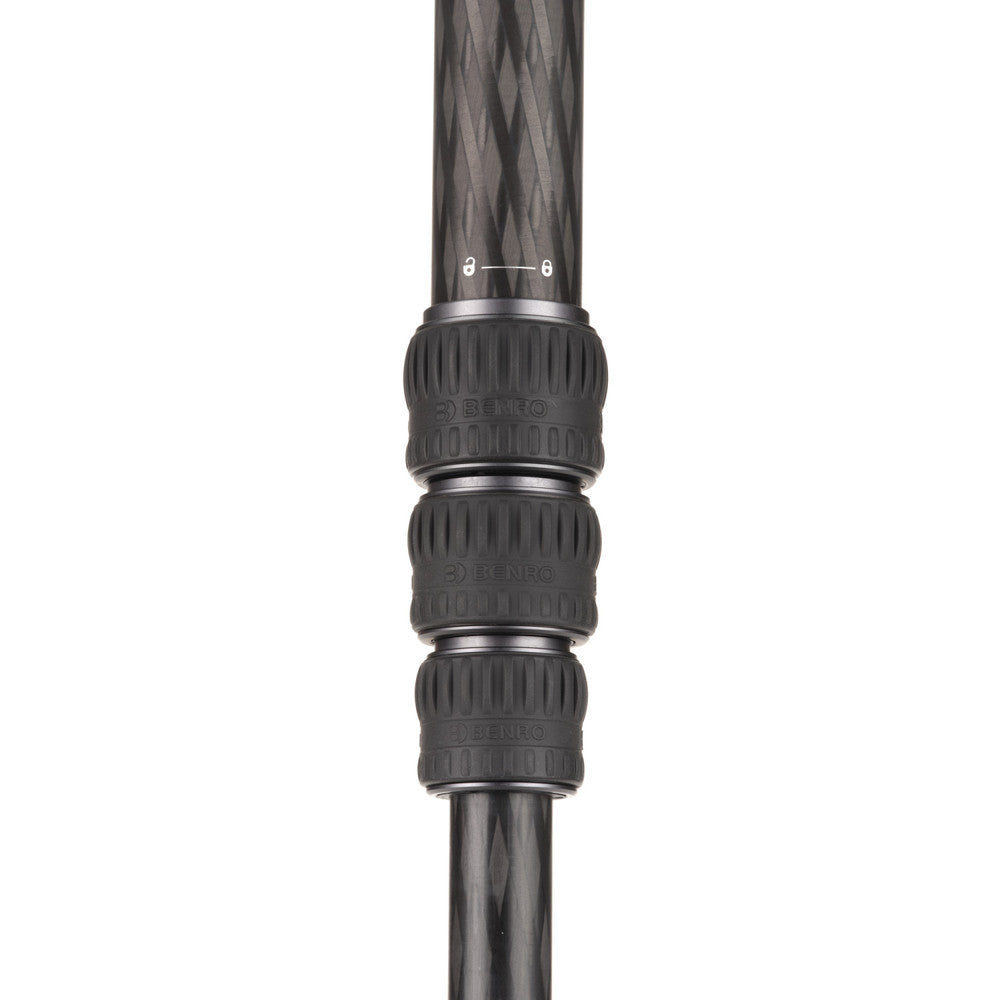 Benro TMTH34C Stativ – Carbon, 75 mm Schale, 4 Segmente – bis 152 cm – 18 kg Traglast