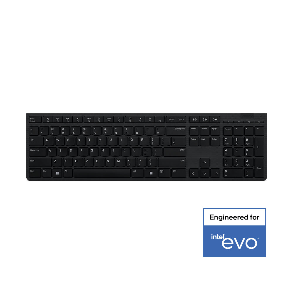 Lenovo Tastatur – Schere – Bluetooth & 2,4 GHz – AZERTY (FR) – Grau