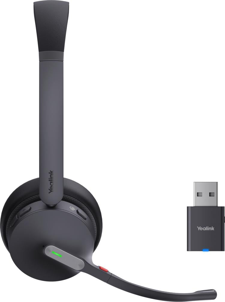 Yealink WH64 – Duo Headset (On-Ear) – Bluetooth, USB (Micro-USB) – für Microsoft Teams – schwarz – bis 16 h