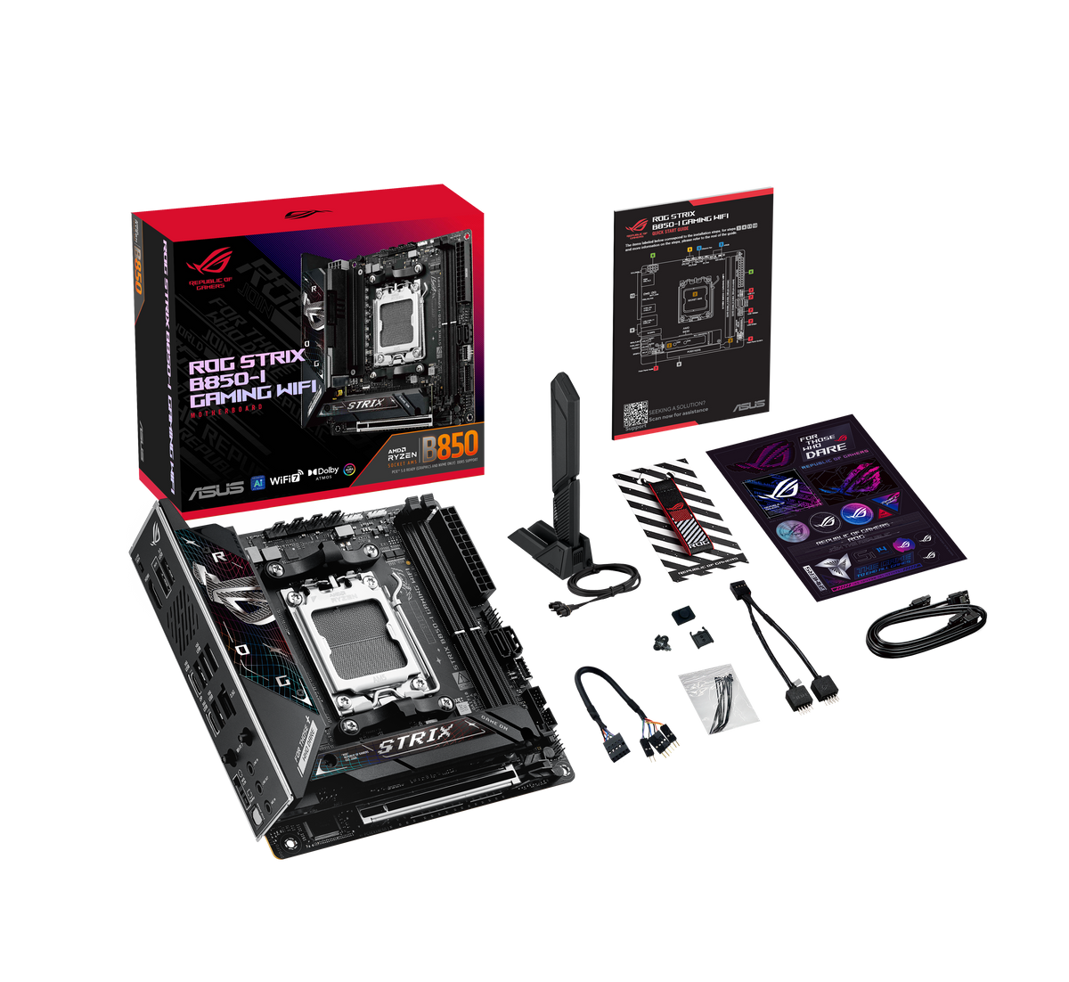 ASUS ROG STRIX B850-I GAMING WIFI – Mainboard – AM5, AMD B850, Mini-ITX, DDR5