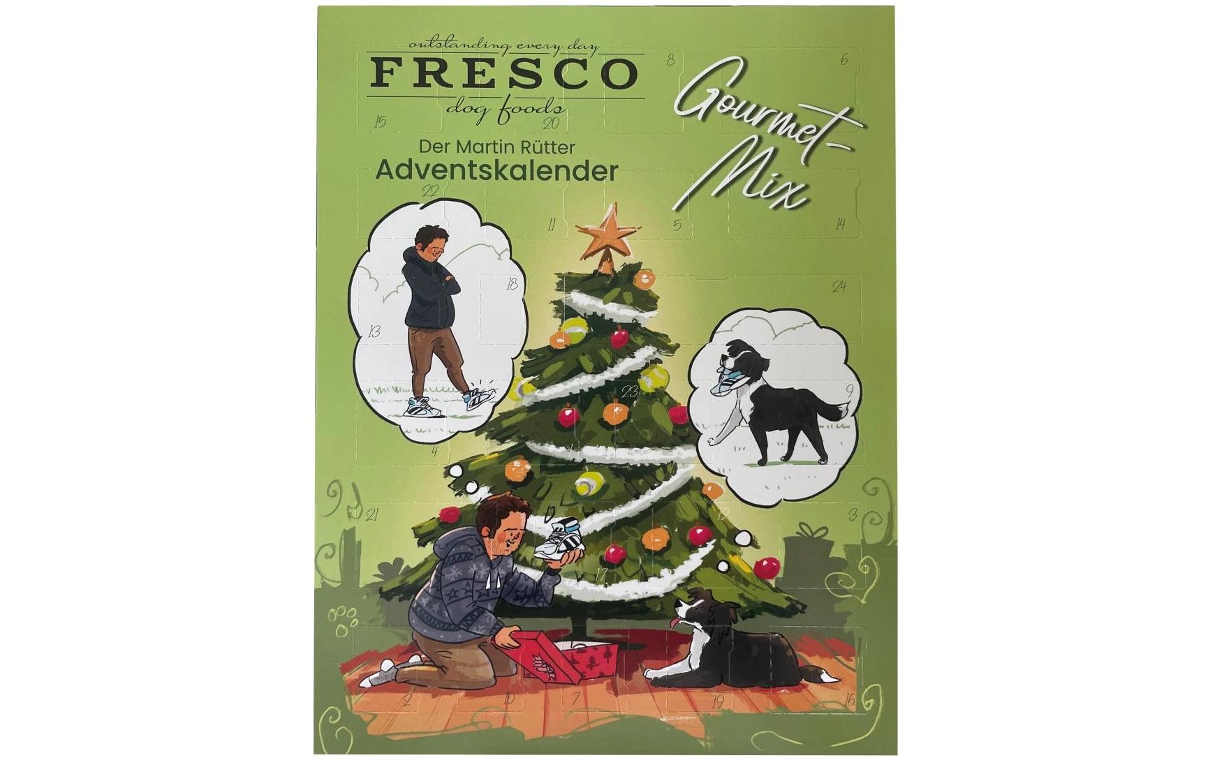 Fresco Adventskalender Gourmet Mix – für Hunde, befüllt – 180 g